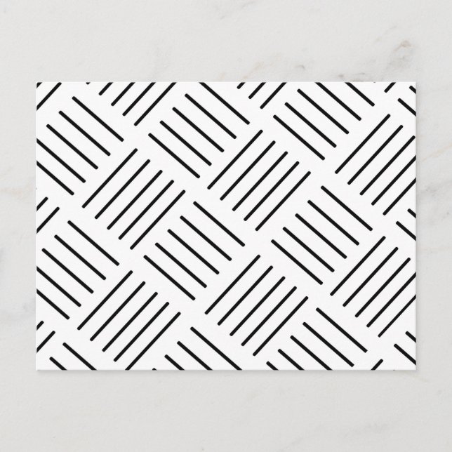 Abstraktens geometriska mönster - svart och vitt. vykort (Framsida)