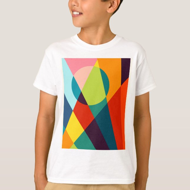 Abstraktens geometriska mönster t shirt (Framsida)