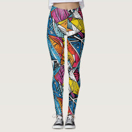 Abstraktens geometriska mönster-utformning 21 - Le Leggings