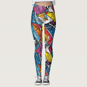 Abstraktens geometriska mönster-utformning 21 - Le Leggings