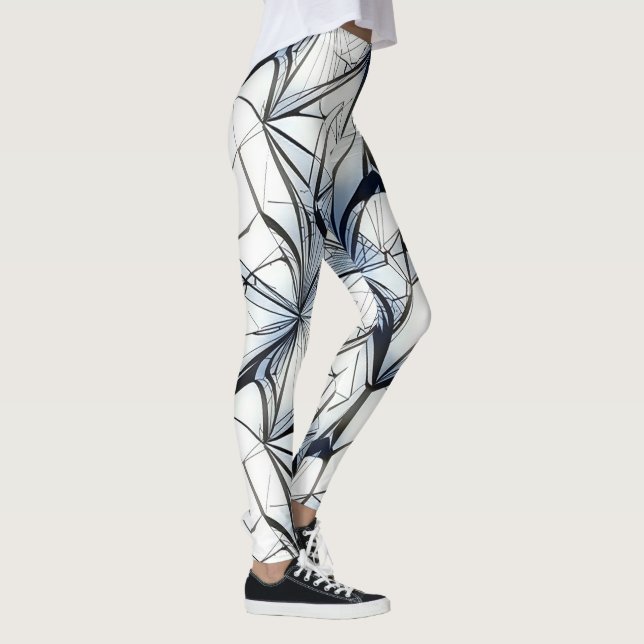 Abstraktens geometriska mönster-utformning 27- Leg Leggings (Höger)