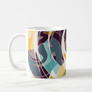 Abstraktens geometriska objekt graffiti grunge eff kaffemugg