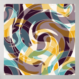 Abstraktens geometriska objekt graffiti grunge eff poster