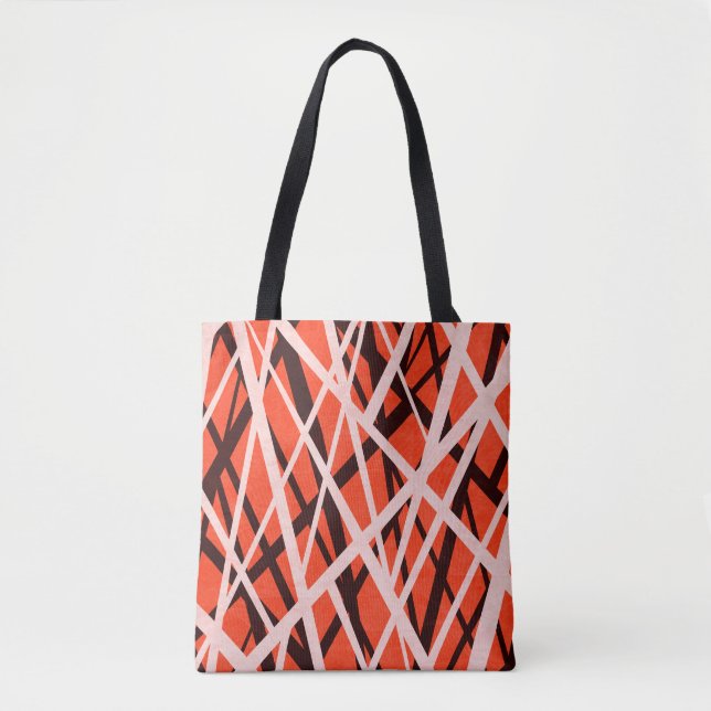 Abstraktens geometriska Papper: High-Res Struktur Tygkasse (Framsida)