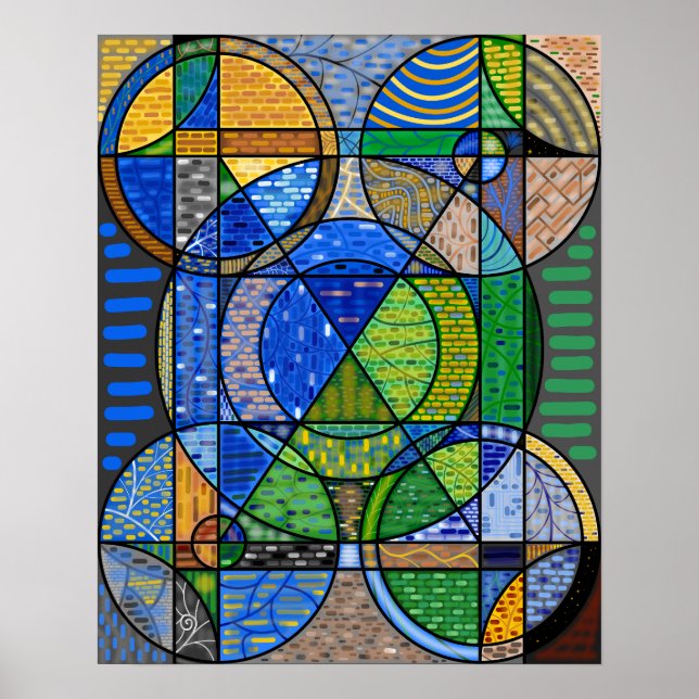 Abstraktens geometriska Poster (Framsidan)