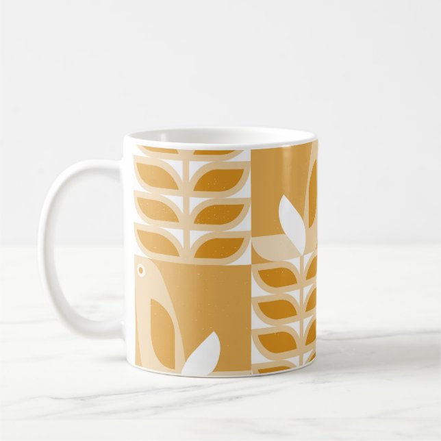 Abstraktens geometriska reflexanordning, sömlös mö kaffemugg (Vänster)