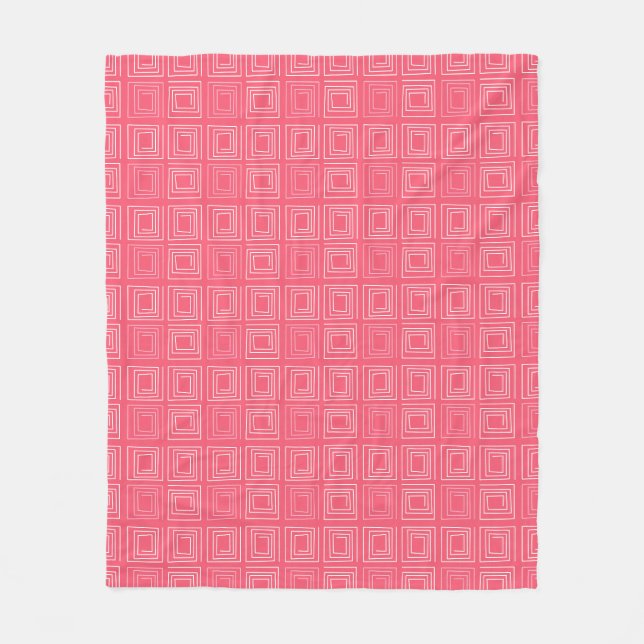 abstraktens geometriska rosa för mode 60 fleecefilt (Framsidan)