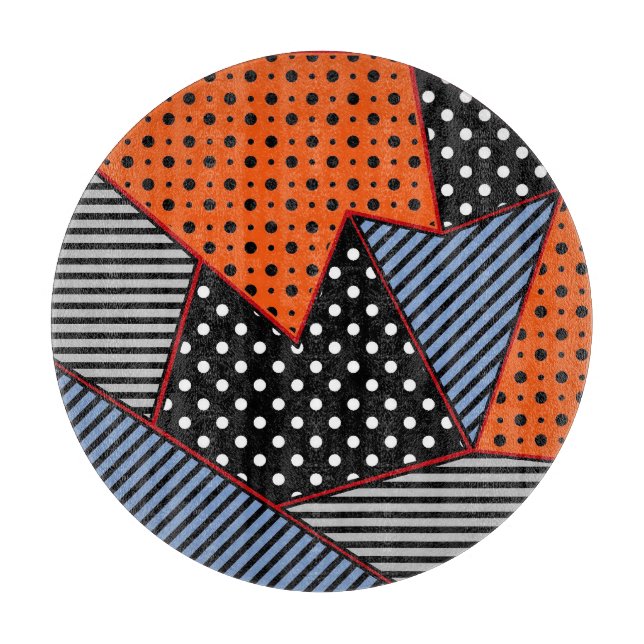 Abstraktens geometriska sammansättning: Orange Blu (Framsidan)