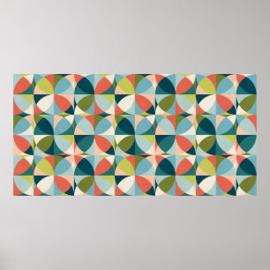 Abstraktens geometriska sömlösa mönster i mitten a poster