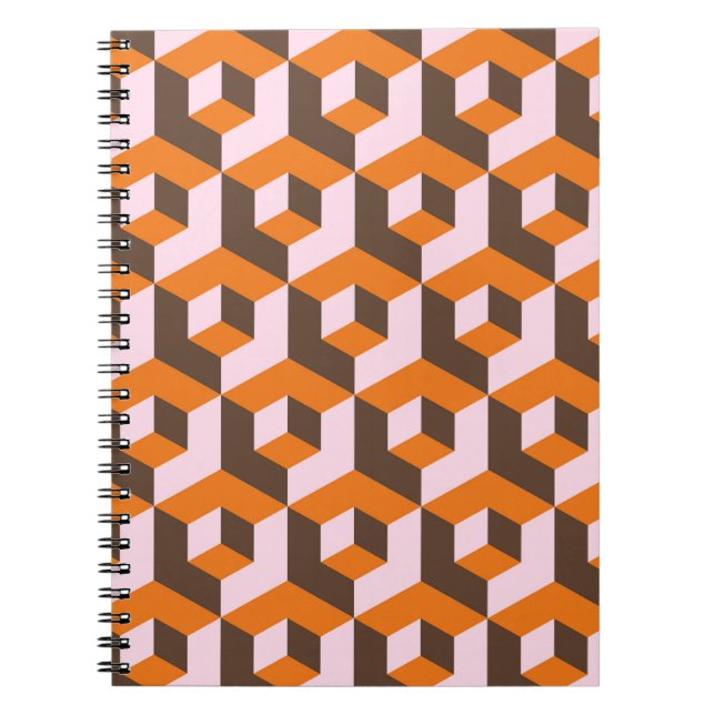 Abstraktens geometriska sömlösa utformning. anteckningsbok (Framsidan)