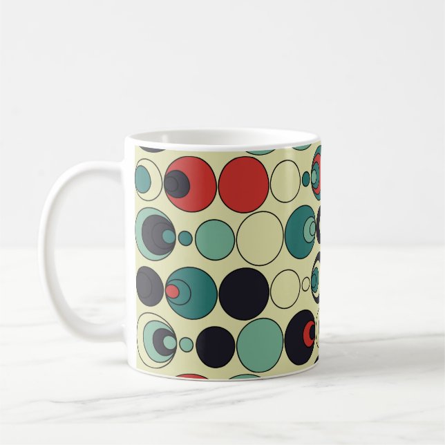 Abstraktens geometriska sömlösa utformning av möns kaffemugg (Vänster)