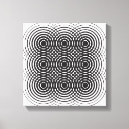 abstraktens geometriska svartvit utformning canvastryck