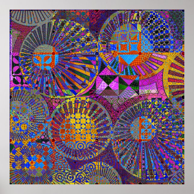 abstraktens geometriska teckningar poster (Framsidan)