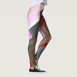 Abstraktens geometriska texturerade dekoration leggings