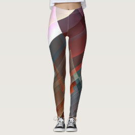 Abstraktens geometriska texturerade dekoration leggings