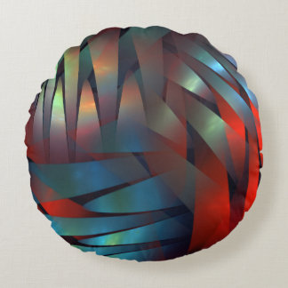 Abstraktens geometriska texturerade dekoration rund kudde