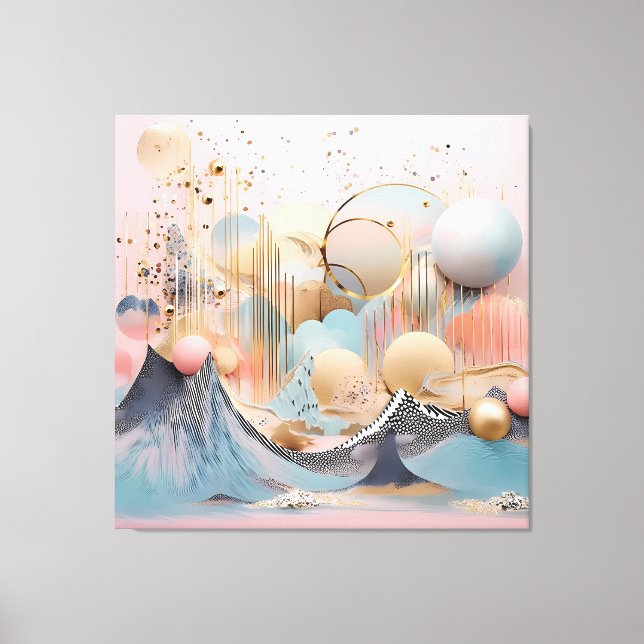 Abstraktens geometriska utformning canvastryck (Framsida)