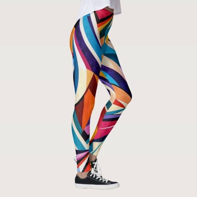 Abstraktens geometriska yta-grafik 1223 - Leggings (Höger)