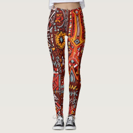 Abstraktens geometriska yta-grafik 1224 - Leggings