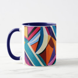 Abstraktens geometriska yta-teckning 1223 - Mugg