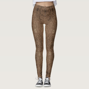 Abstraktens gnistra Brun ljusa vackra prover Leggings