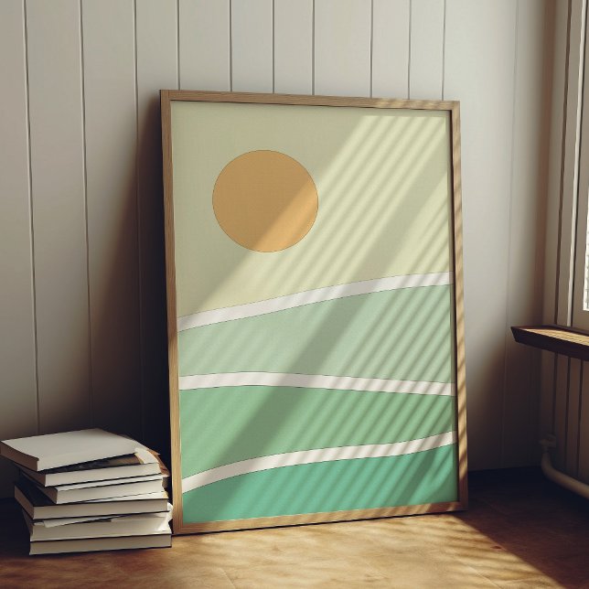 Abstraktens grönt berg poster (Skapare uppladdad)