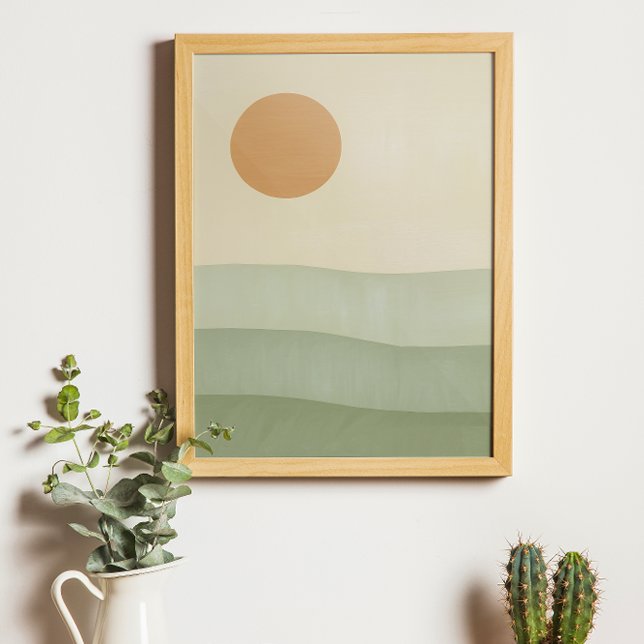 Abstraktens grönt berg poster (Skapare uppladdad)