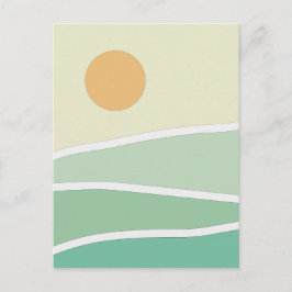 Abstraktens grönt berg vykort