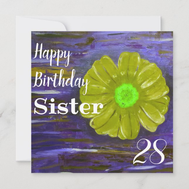 Abstraktens Grönt Blommans Anpassningsbar Syster f Kort (Framsida)