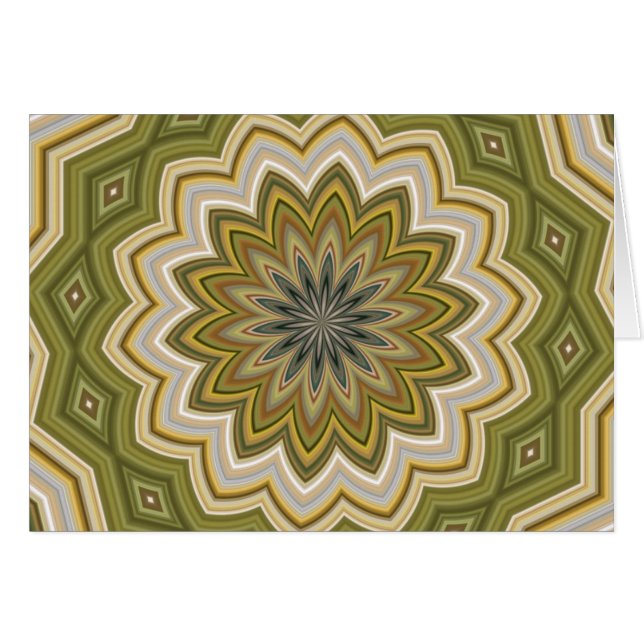 Abstraktens Grönt Hälsningskort (Framsidan Horizontal)