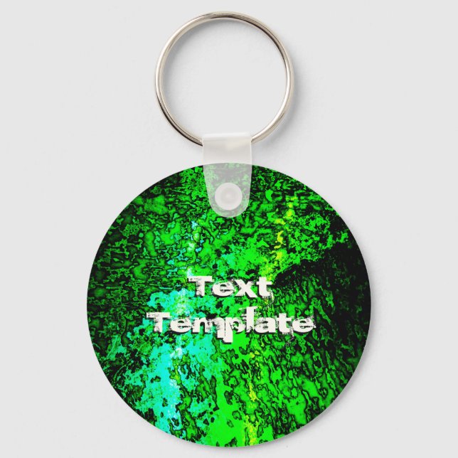 Abstraktens Grönt Nyckelring (Framsida)