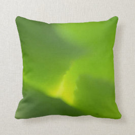 Abstraktens Grönt och Gult Löv Kudde