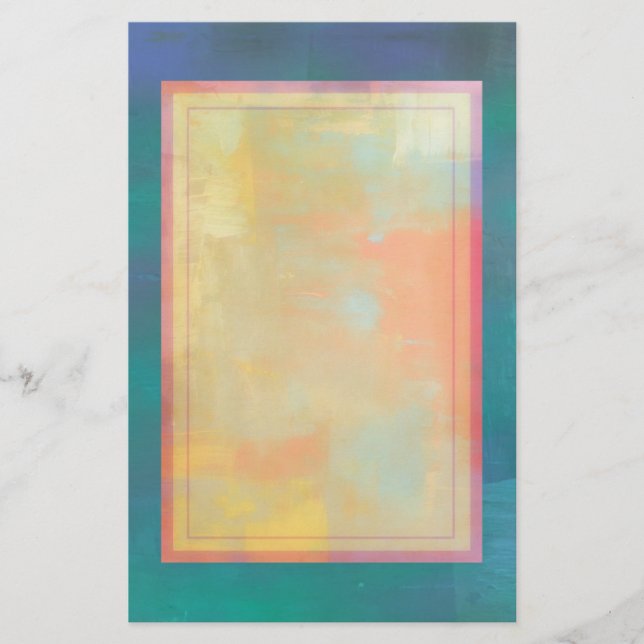 Abstraktens Grönt och Lila Brevpapper (Framsida)