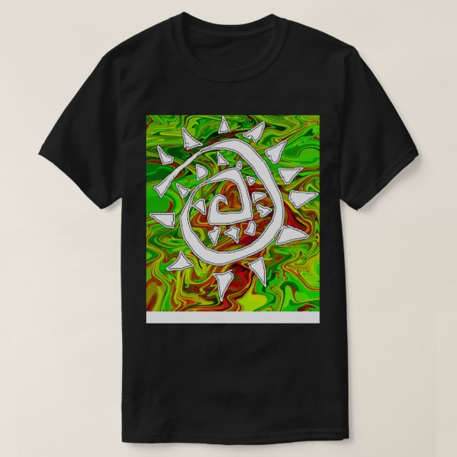 abstraktens grönt t shirt (Design framsida)