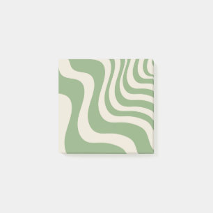 Abstraktens Grönt Vågigt Rand minimalistiska Vår Post-it Block