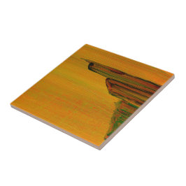 Abstraktens Gult, panel Kakelplatta