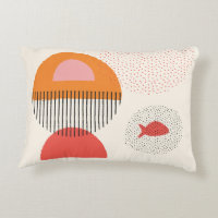 Abstraktens halva cirkel: Fiskar Pillow2 16 x 12 t