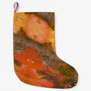 Abstraktens handmålade vattenfärg. Snygg bakgrund Liten Julstrumpa