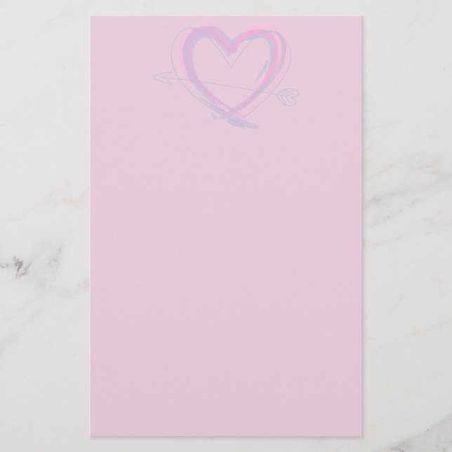 Abstraktens hjärta vid lila och rosa (Framsida)