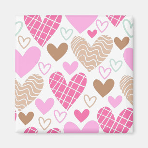 Abstraktens hjärtan mönster magnet