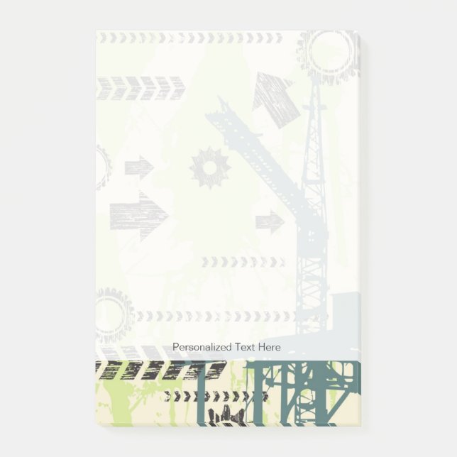 Abstraktens högteknologiska bakgrund post-it block (Framsida)