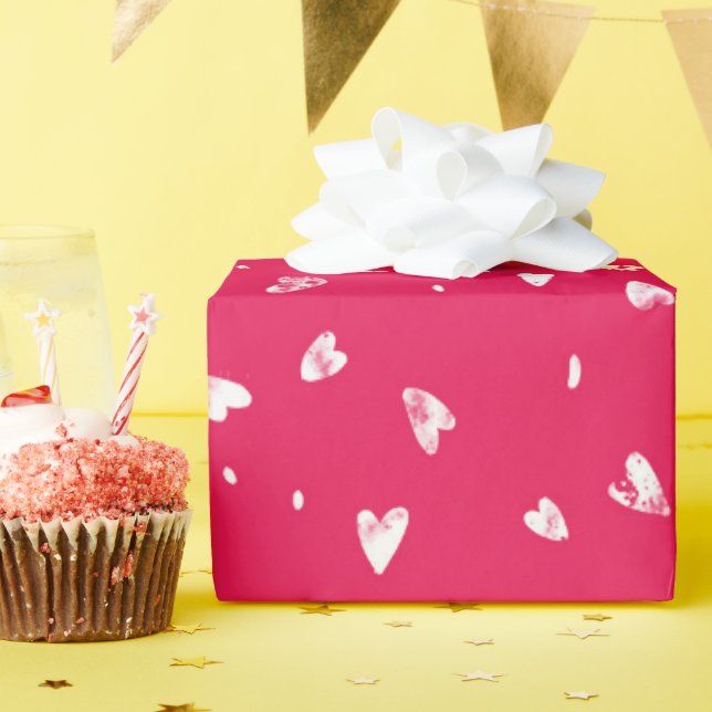 Abstraktens hörn på rött presentpapper (Födelsedagsfest)