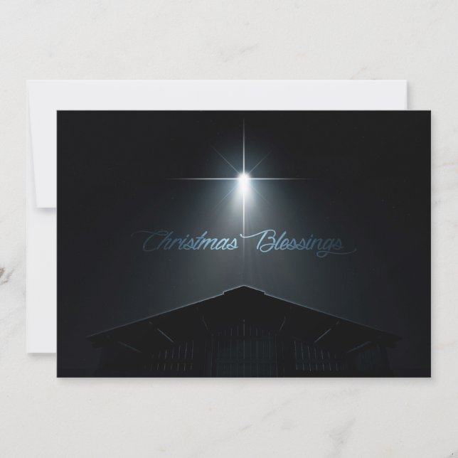 Abstraktens jultomhet - stabil och stjärnor julkort (Framsida)