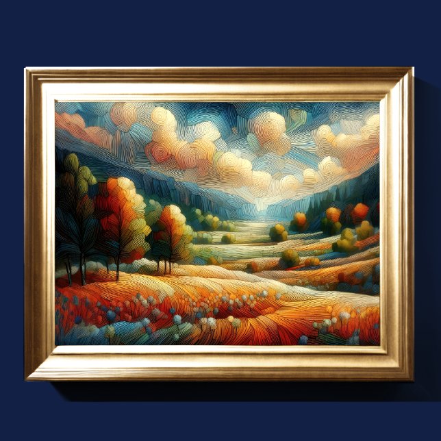 Abstraktens konstnärliga landskap poster (Skapare uppladdad)