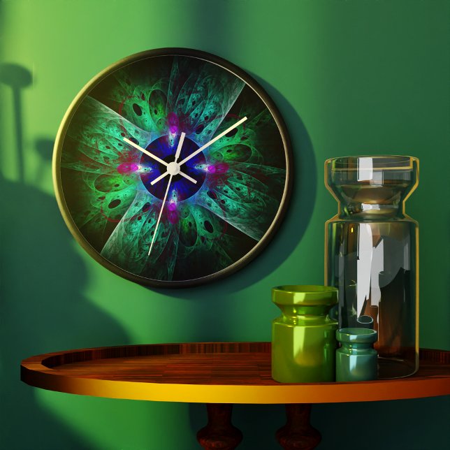 Abstraktens konstrunda i Öga Stor Klocka (The Eye Abstract Art Round Clock)