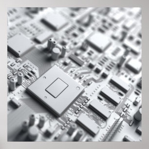 Abstraktens kretskort poster