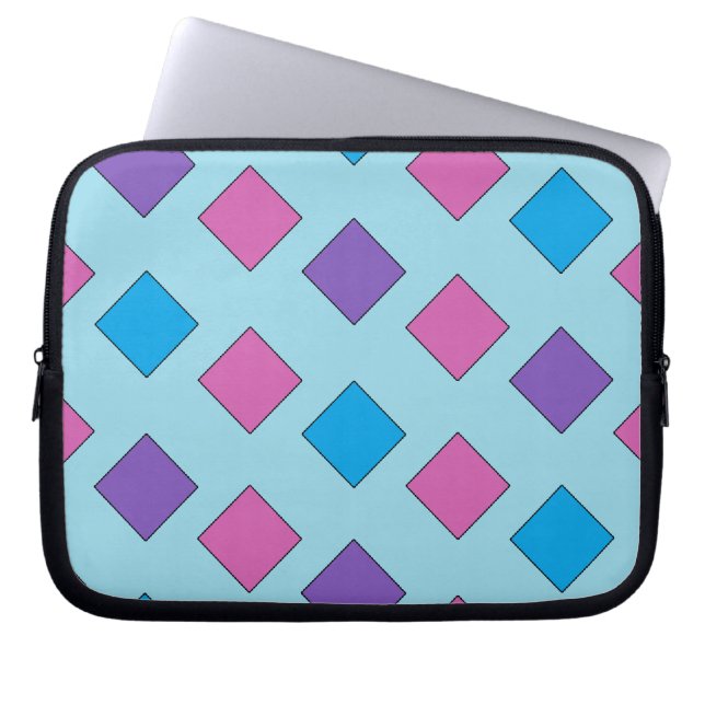 Abstraktens kvadrater laptop sleeve (Framsidan)