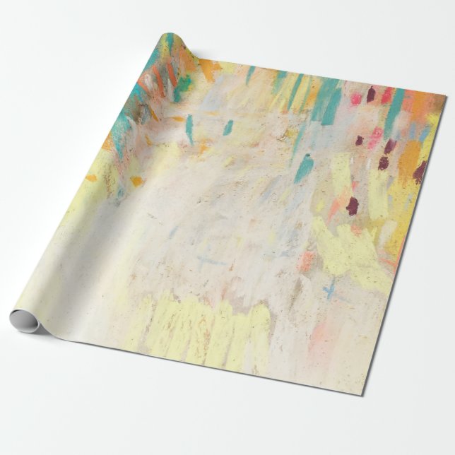 Abstraktens levande penna struktur. Pastelltexture Presentpapper (Utrullad)