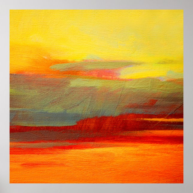 abstraktens liggande oljemålning på kanvaspaint,ol poster (Framsidan)