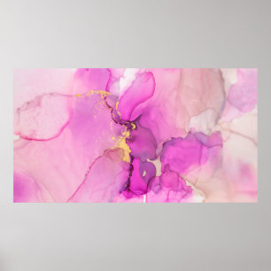 Abstraktens lila, lera, rosa, guld, bakgrund, vägg poster